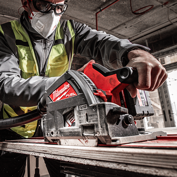 Milwaukee M18 FUEL™ 165mm Track Saw Kit (2x 6.0Ah, Guide Rail, Clamps, Joiners, Bag, XL Packout Tool Box) - M18FPS55-602P (In-store pickup only)