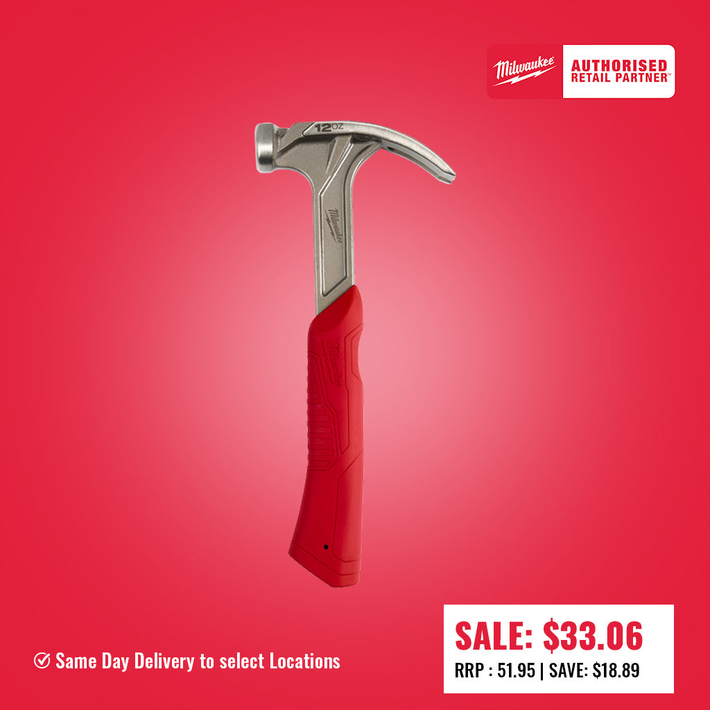 Milwaukee 12oz Smooth Face Hybrid Claw Finish Hammer - 48229019A