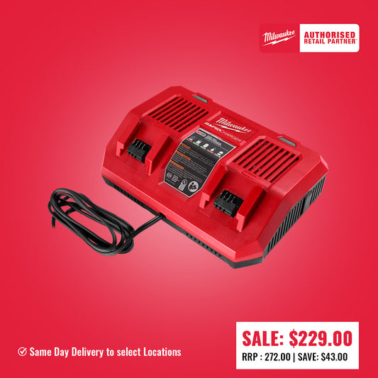 Milwaukee M18™ Dual Bay Simultaneous Rapid Charger - M18DFC