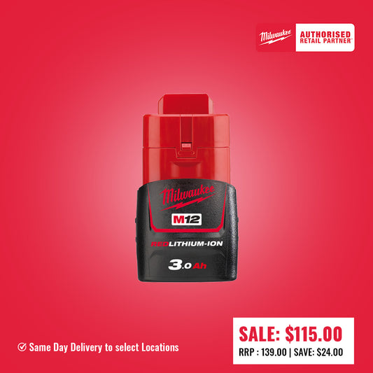 Milwaukee M12™ REDLITHIUM™ 3.0Ah Compact Battery - M12B3