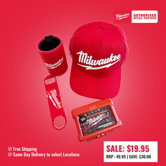 Milwaukee SHOCKWAVE™ 32Pc MINI Impact Driver Bit Set - 4932464240 BONUS HAT, STUBBY HOLDER AND OPENER VALUED AT $30