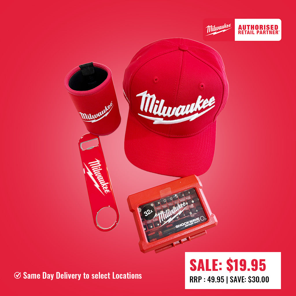 Milwaukee SHOCKWAVE™ 32Pc MINI Impact Driver Bit Set - 4932464240 BONUS HAT, STUBBY HOLDER AND OPENER VALUED AT $30