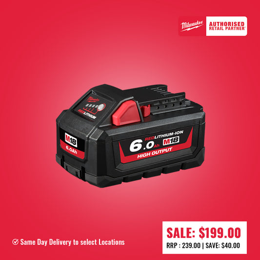 Milwaukee M18™ REDLITHIUM™ HIGH OUTPUT™ 6.0Ah Battery Pack - M18HB6.