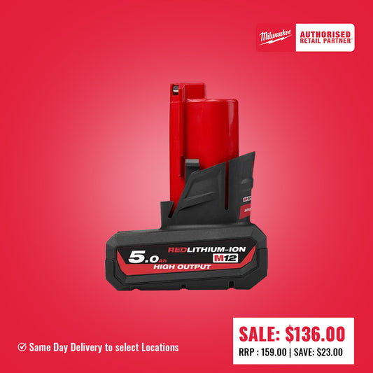 Milwaukee M12™ REDLITHIUM™ HIGH OUTPUT™ 5.0Ah Battery - M12HB5
