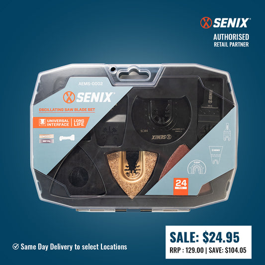Senix 24 piece UNIVERSAL FIT Multitool blade set AEMS-0002 CLEARANCE