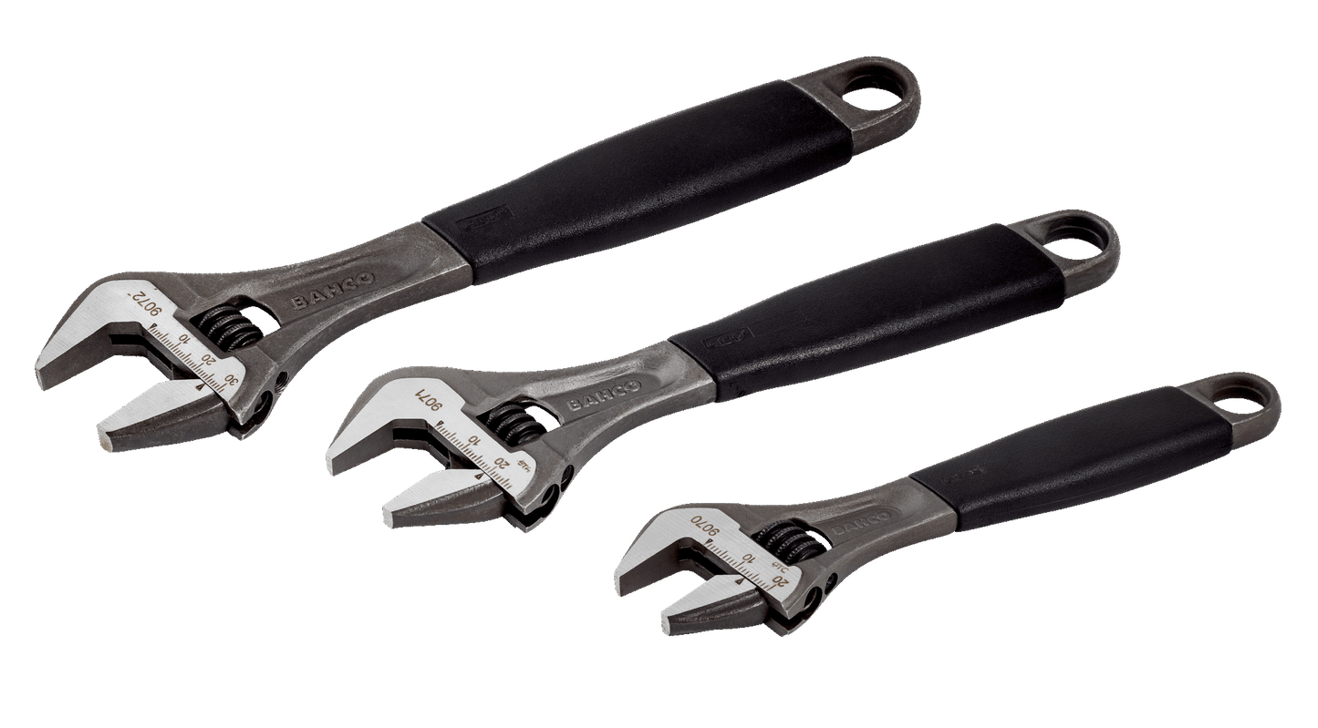 Bahco ERGO™ Central Nut Adjustable Wrench Set with Rubber Handle  ADJUST3-90