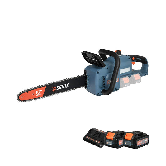 2X2 36V Brushless 40cm (16") Rear Handle Chainsaw Kit