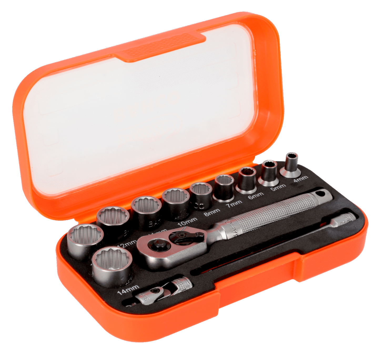 Bahco 1/4" Square Drive Socket Set with Metric Bi-Hex Profile - 13 Pcs  S13MC10.5