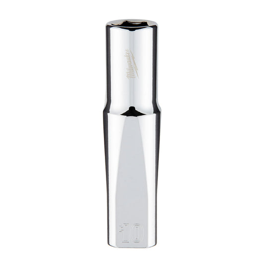 Milwaukee 3/8" Drive Socket Metric Deep 10mm - 45340010 - Available at Power Tool Specialists, Carlton, Victoria, Australia.