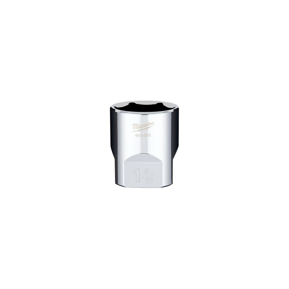 Milwaukee 1/2" Drive Socket SAE Standard 1-3/16" - 45342002 - Available at Power Tool Specialists, Carlton, Victoria, Australia.