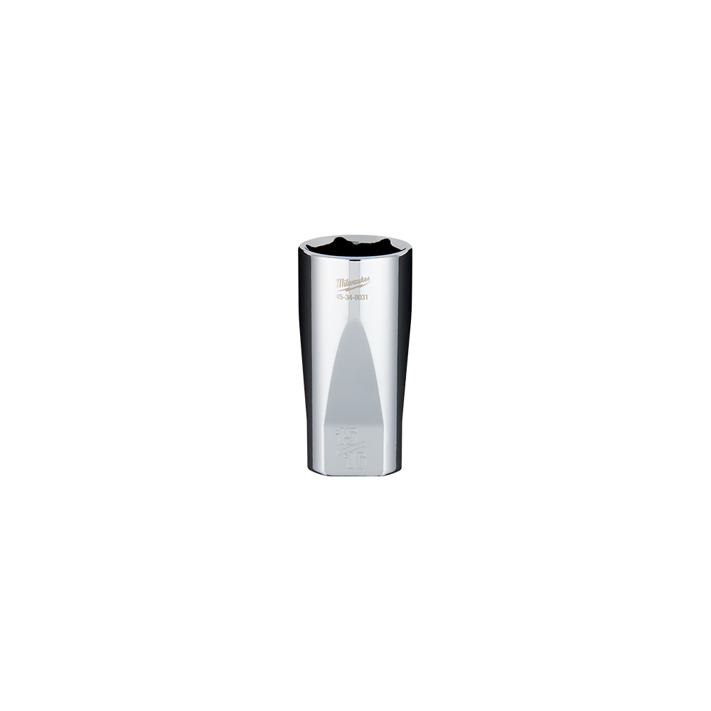 Milwaukee 3/8" Drive Socket SAE Deep15/16" - 45348031 - Available at Power Tool Specialists, Carlton, Victoria, Australia.