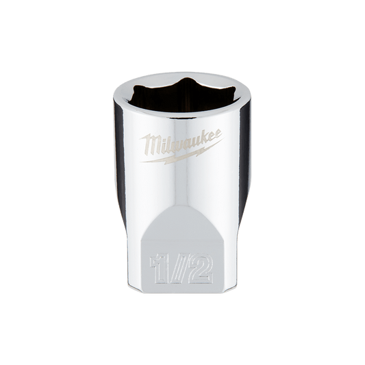 Milwaukee 1/4" Drive Socket SAE Standard 1/2" - 45349009 - Available at Power Tool Specialists, Carlton, Victoria, Australia.