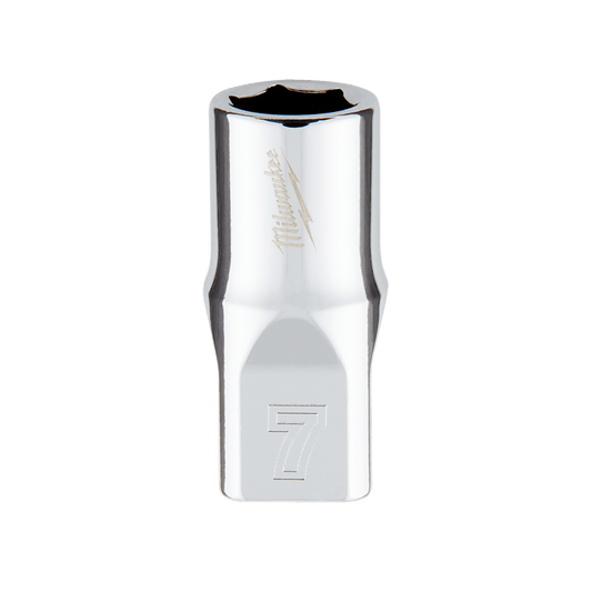 Milwaukee 1/4" Drive Socket Metric Standard 7mm - 45349033 - Available at Power Tool Specialists, Carlton, Victoria, Australia.