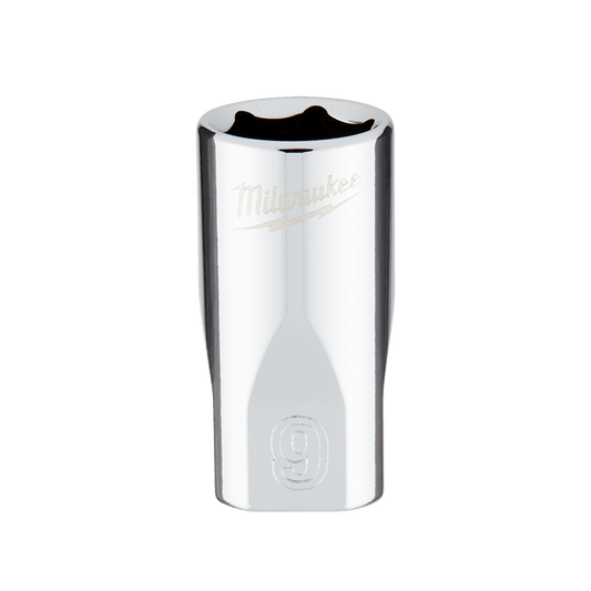 Milwaukee 1/4" Drive Socket Metric Standard 9mm - 45349035 - Available at Power Tool Specialists, Carlton, Victoria, Australia.