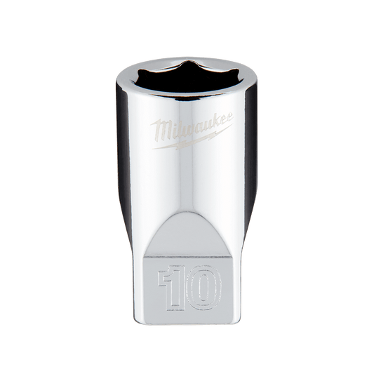 Milwaukee 1/4" Drive Socket Metric Standard 10mm - 45349036 - Available at Power Tool Specialists, Carlton, Victoria, Australia.