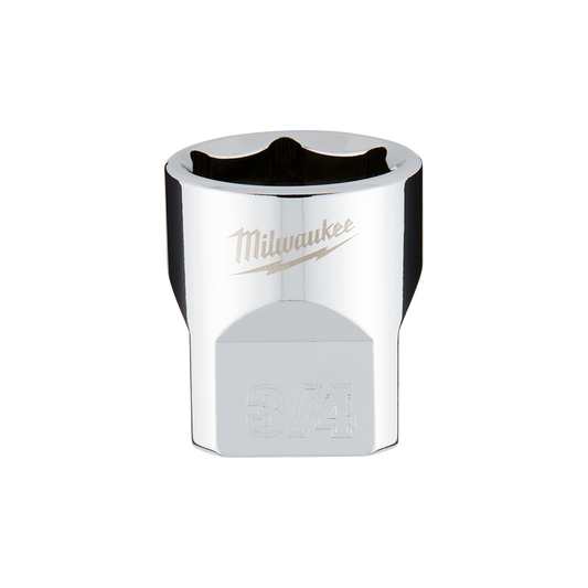 Milwaukee 3/8" Drive Socket SAE Standard 3/4" - 45349068 - Available at Power Tool Specialists, Carlton, Victoria, Australia.