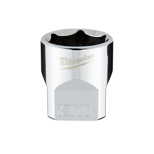 Milwaukee 3/8" Drive Socket SAE Standard 13/16" - 45349069 - Available at Power Tool Specialists, Carlton, Victoria, Australia.