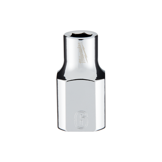 Milwaukee 3/8" Drive Socket Metric Standard 6mm - 45349076 - Available at Power Tool Specialists, Carlton, Victoria, Australia.