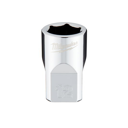 Milwaukee 3/8" Drive Socket Metric Standard 12mm - 45349082 - Available at Power Tool Specialists, Carlton, Victoria, Australia.