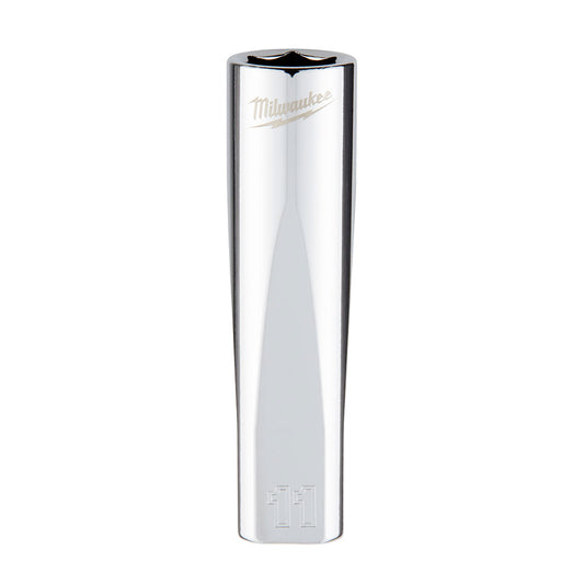 Milwaukee 3/8" Drive Socket Metric Deep 11mm - 45349094 - Available at Power Tool Specialists, Carlton, Victoria, Australia.