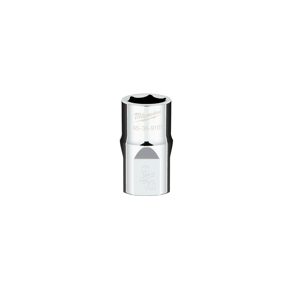 Milwaukee 1/2" Drive Socket SAE Standard 9/16" - 45349101 - Available at Power Tool Specialists, Carlton, Victoria, Australia.