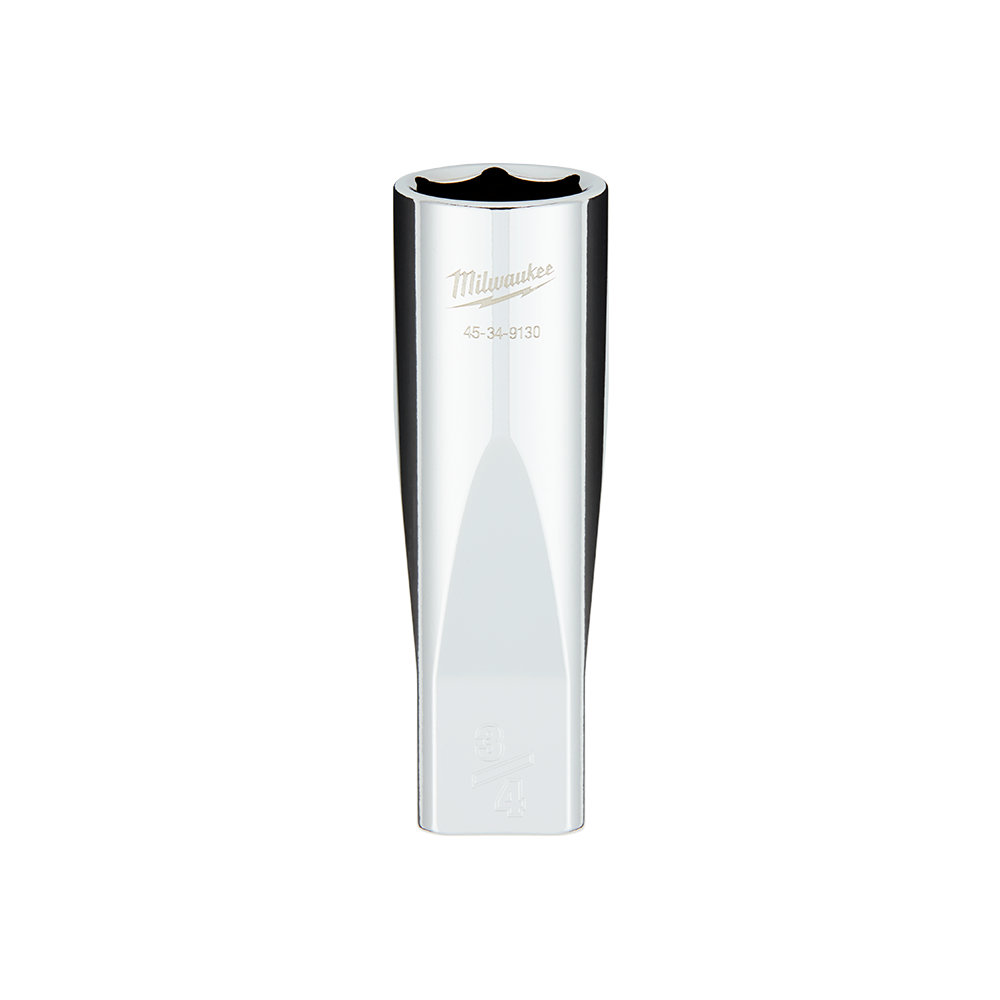 Milwaukee 1/2" Drive Socket SAE Deep 3/4" - 45349130 - Available at Power Tool Specialists, Carlton, Victoria, Australia.