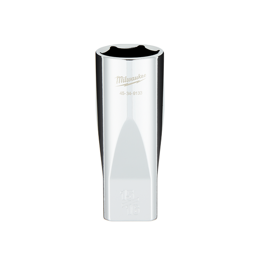 Milwaukee 1/2" Drive Socket SAE Deep 15/16" - 45349133 - Available at Power Tool Specialists, Carlton, Victoria, Australia.