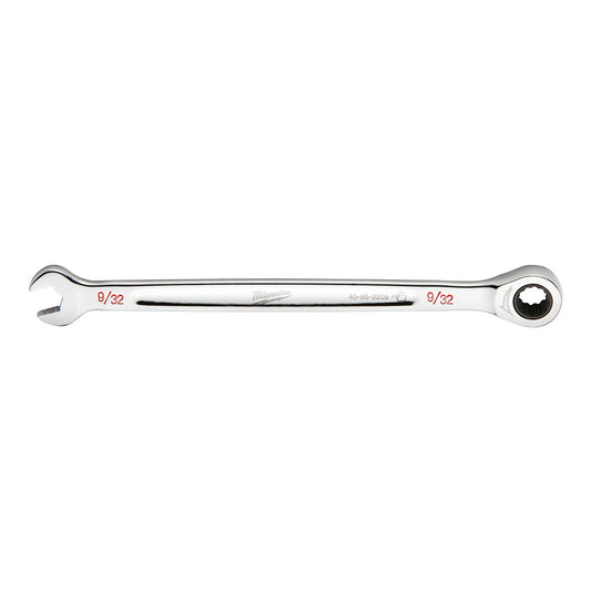 Milwaukee 9/32 SAE Ratcheting Combo Wrench - 45969209 - Available at Power Tool Specialists, Carlton, Victoria, Australia.