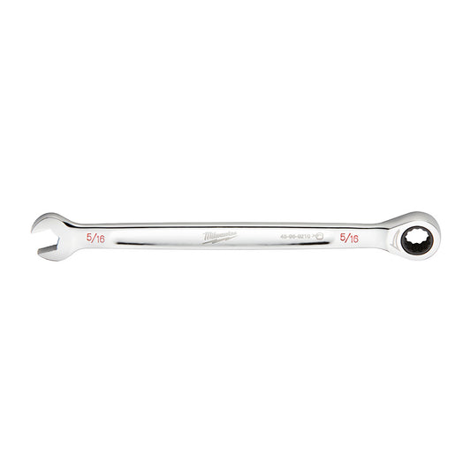 Milwaukee 5/16 SAE Ratcheting Combo Wrench - 45969210 - Available at Power Tool Specialists, Carlton, Victoria, Australia.