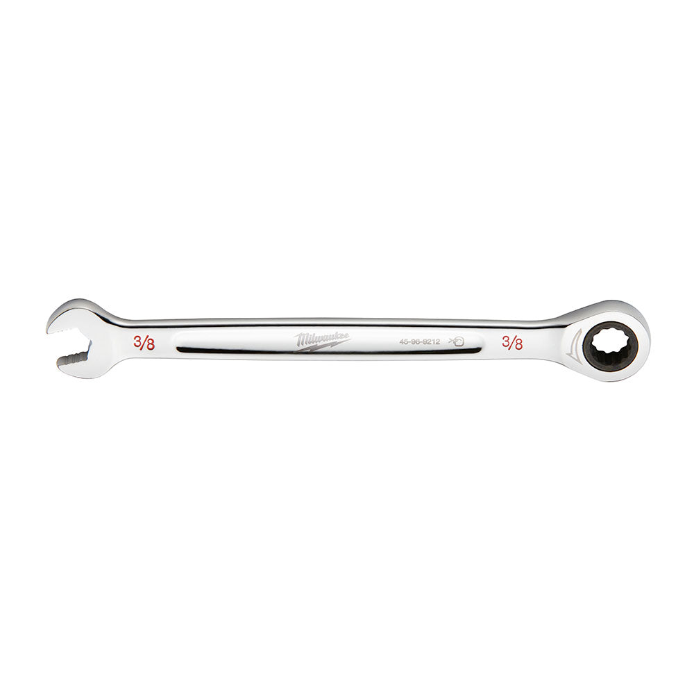 Milwaukee 3/8 SAE Ratcheting Combo Wrench - 45969212 - Available at Power Tool Specialists, Carlton, Victoria, Australia.