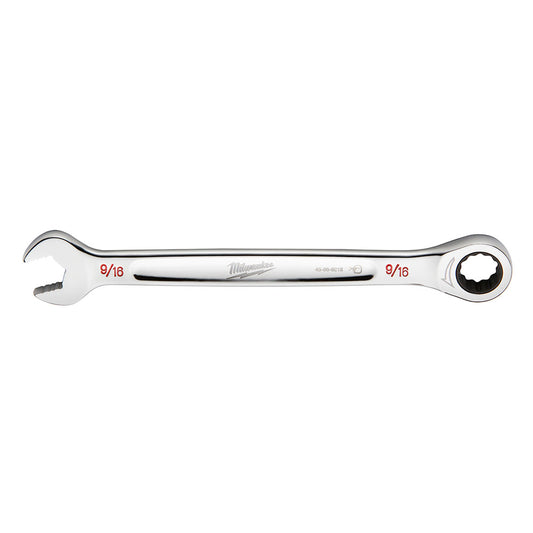 Milwaukee 9/16 SAE Ratcheting Combo Wrench - 45969218 - Available at Power Tool Specialists, Carlton, Victoria, Australia.