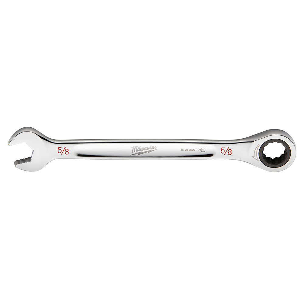 Milwaukee 5/8 SAE Ratcheting Combo Wrench - 45969220 - Available at Power Tool Specialists, Carlton, Victoria, Australia.