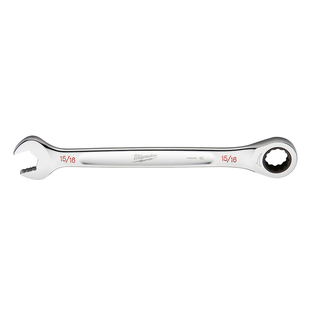 Milwaukee 15/16 SAE Ratcheting Combo Wrench - 45969230 - Available at Power Tool Specialists, Carlton, Victoria, Australia.