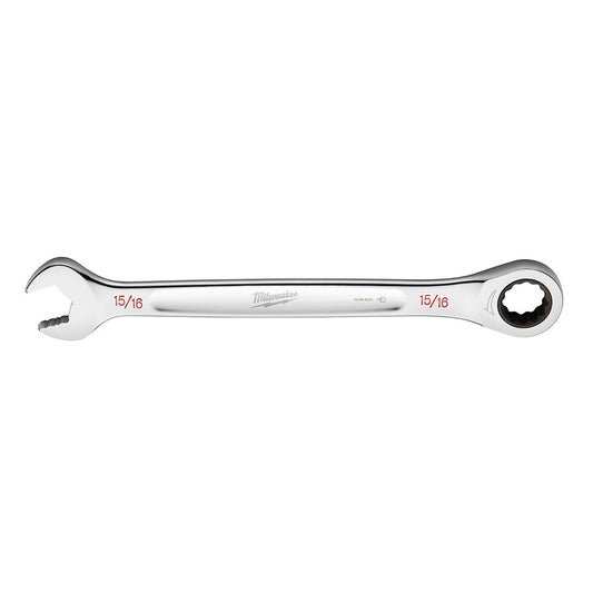Milwaukee 15/16 SAE Ratcheting Combo Wrench - 45969230 - Available at Power Tool Specialists, Carlton, Victoria, Australia.