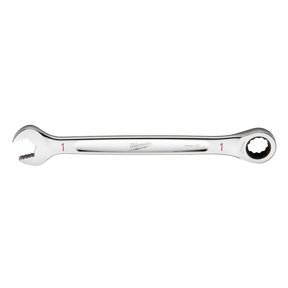 Milwaukee 1-IN SAE Ratcheting Combo Wrench - 45969232 - Available at Power Tool Specialists, Carlton, Victoria, Australia.