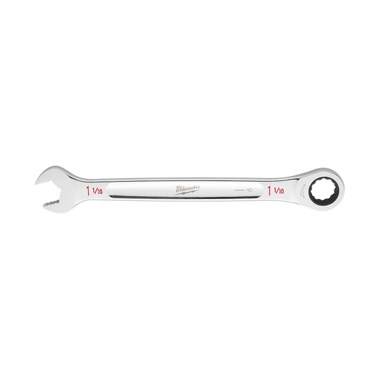 Milwaukee 1-1/16" SAE Ratcheting Combination Wrench - 45969234 - Available at Power Tool Specialists, Carlton, Victoria, Australia.