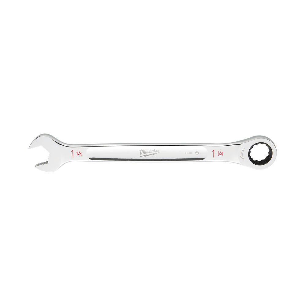 Milwaukee 1-1/4" SAE Ratcheting Combination Wrench - 45969238 - Available at Power Tool Specialists, Carlton, Victoria, Australia.