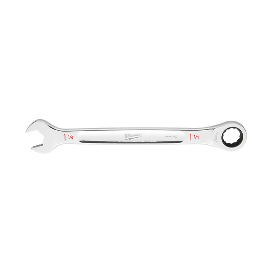 Milwaukee 1-1/4" SAE Ratcheting Combination Wrench - 45969238 - Available at Power Tool Specialists, Carlton, Victoria, Australia.