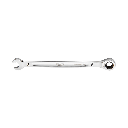 Milwaukee 8mm Ratcheting Combo Wrench - 45969308 - Available at Power Tool Specialists, Carlton, Victoria, Australia.