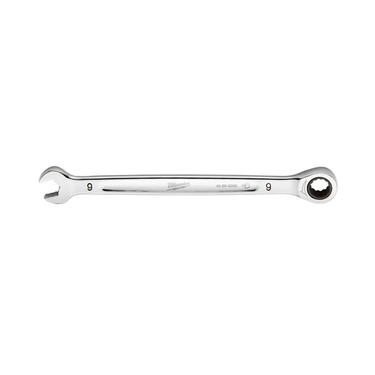 Milwaukee 9mm Ratcheting Combo Wrench - 45969309 - Available at Power Tool Specialists, Carlton, Victoria, Australia.