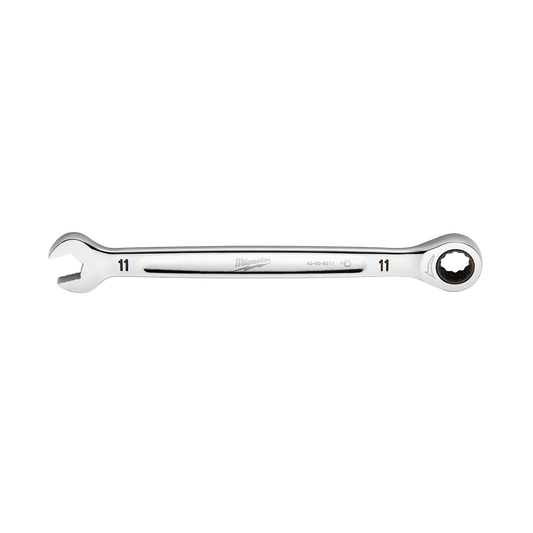 Milwaukee 11mm Ratcheting Combo Wrench - 45969311 - Available at Power Tool Specialists, Carlton, Victoria, Australia.