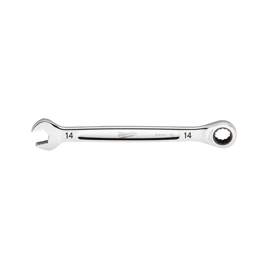 Milwaukee 14mm Ratcheting Combo Wrench - 45969314 - Available at Power Tool Specialists, Carlton, Victoria, Australia.