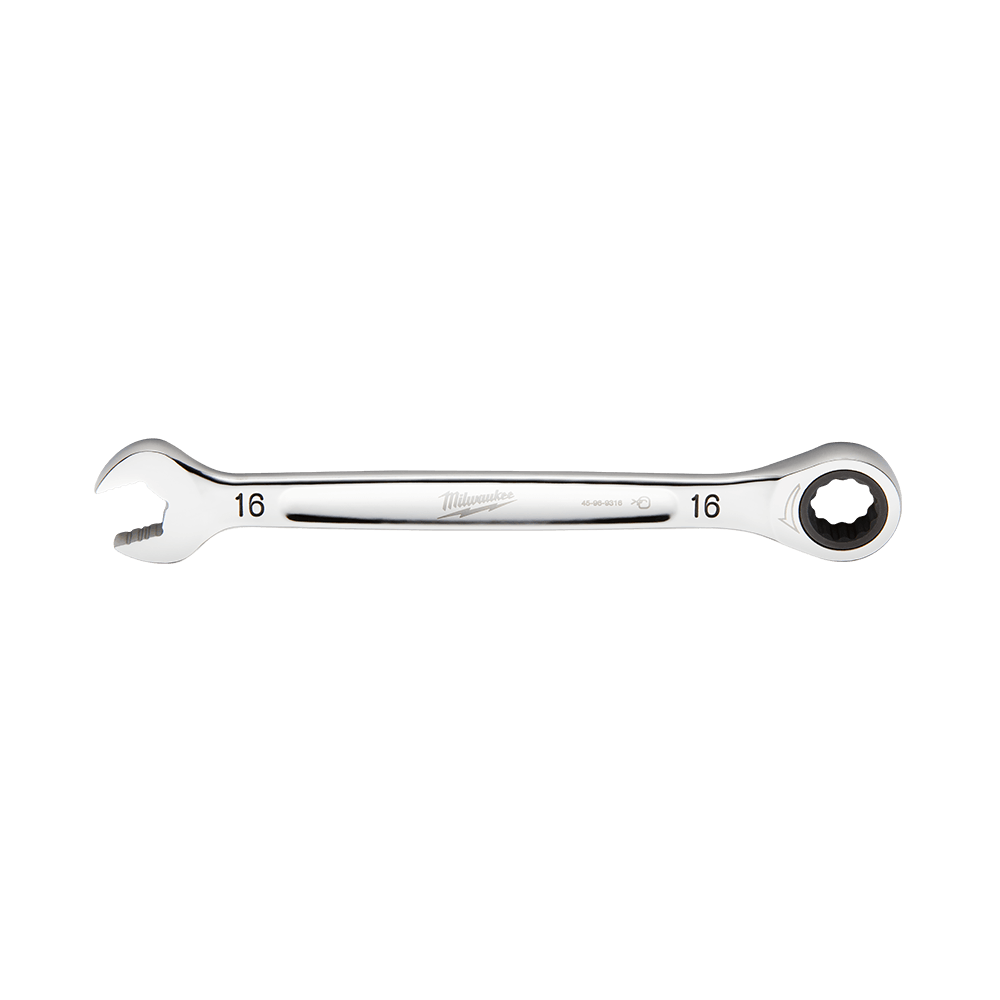 Milwaukee 16mm Ratcheting Combo Wrench - 45969316 - Available at Power Tool Specialists, Carlton, Victoria, Australia.