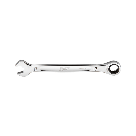 Milwaukee 17mm Ratcheting Combo Wrench - 45969317 - Available at Power Tool Specialists, Carlton, Victoria, Australia.