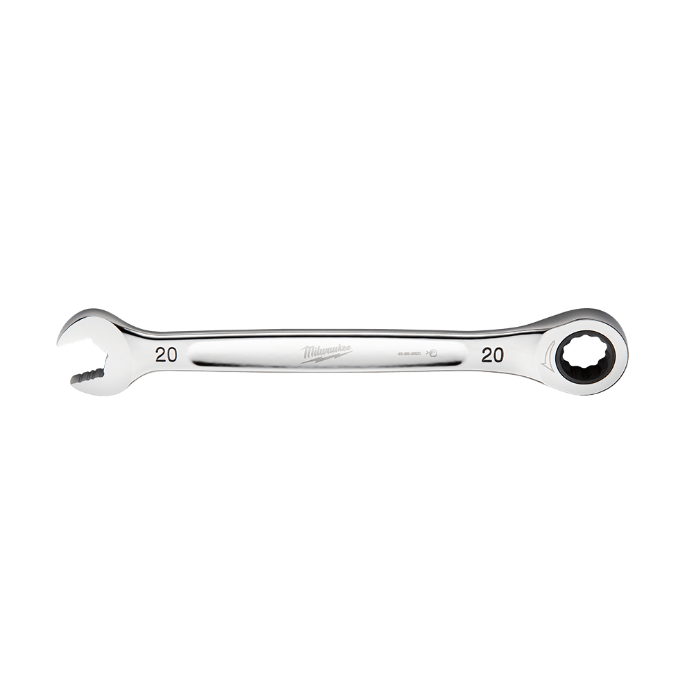 Milwaukee 20mm Ratcheting Combo Wrench - 45969320 - Available at Power Tool Specialists, Carlton, Victoria, Australia.