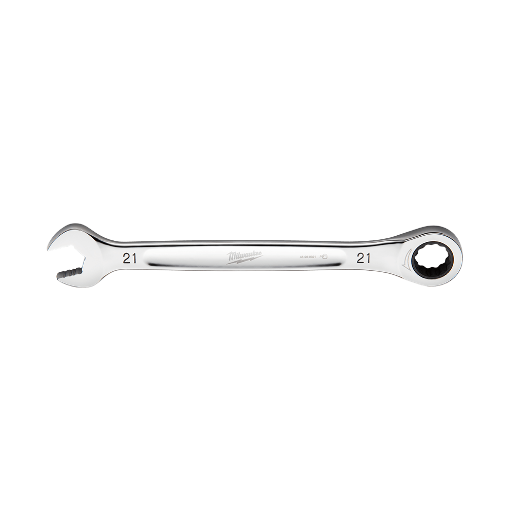 Milwaukee 21mm Ratcheting Combo Wrench - 45969321 - Available at Power Tool Specialists, Carlton, Victoria, Australia.