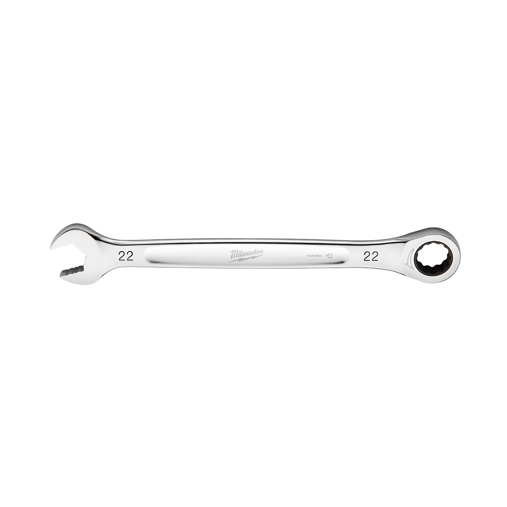 Milwaukee 22mm Ratcheting Combo Wrench - 45969322 - Available at Power Tool Specialists, Carlton, Victoria, Australia.