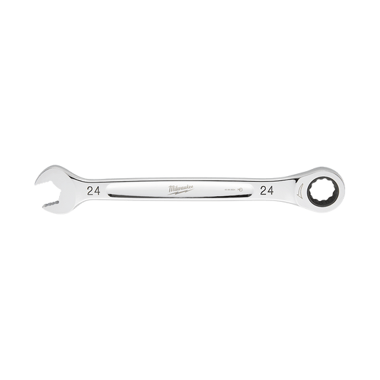 Milwaukee 24mm Ratcheting Combination Wrench - 45969324 - Available at Power Tool Specialists, Carlton, Victoria, Australia.