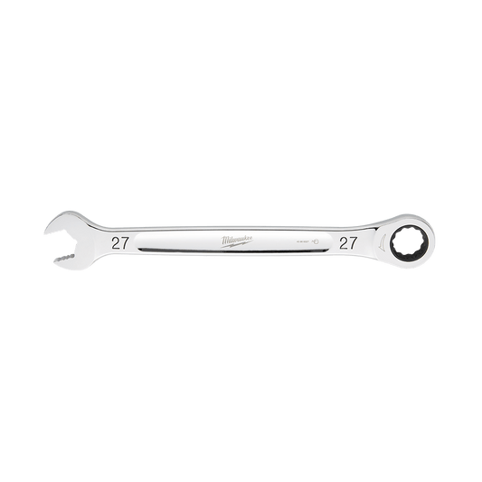 Milwaukee 27mm Ratcheting Combination Wrench - 45969327 - Available at Power Tool Specialists, Carlton, Victoria, Australia.