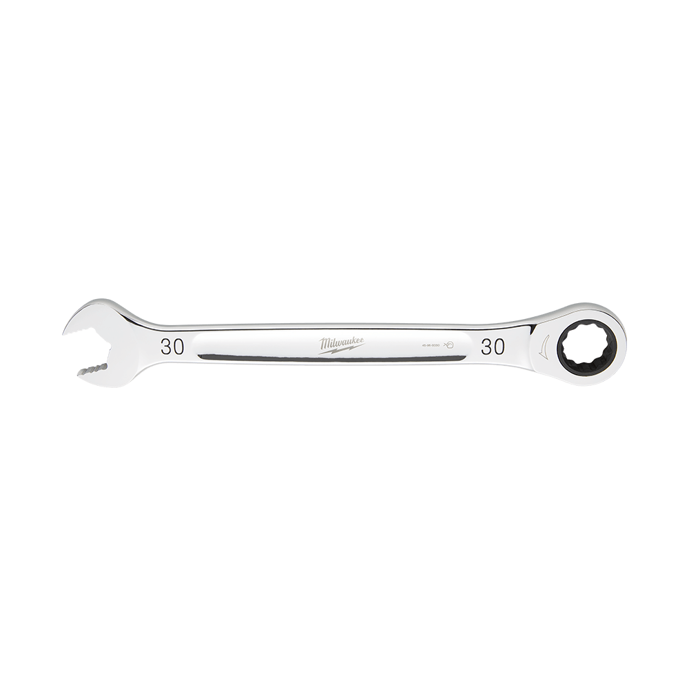 Milwaukee 30mm Ratcheting Combination Wrench - 45969330 - Available at Power Tool Specialists, Carlton, Victoria, Australia.